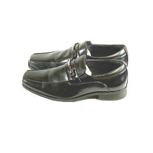 DEXTER Comfort Memory Foam Boys Square Toe Slip On Dress Shoes sz 7.5 us